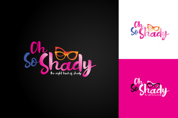 Feminine logo, female logo, boutique logo, sun glasses logo, girl logo, dress logo, accessories logo, pink logo, cosmetic logo design template