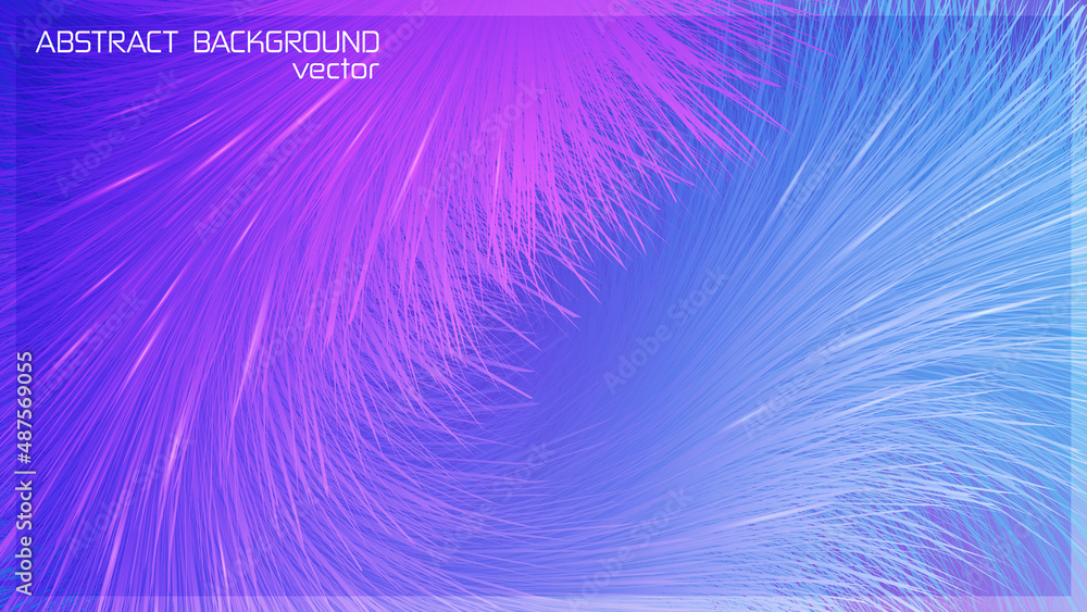 Poster abstract violet and blue vector background. fur texture with a smooth transition. beautiful color gr