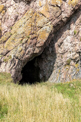 Keil Caves (associated with St Columba) at Keil near Southend on the Kintyre Peninsula, Argyll & Bute, Scotland UK