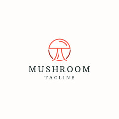 Mushroom logo icon design template flat vector