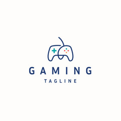 Joystick or joypad gaming logo icon design template flat vector © SachyStd