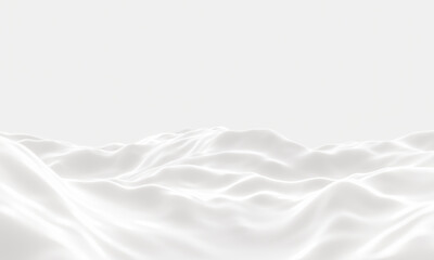 Obraz premium 3D Snow mountain. White topographic terrain.