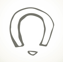 Horse foot print. Vector drawing