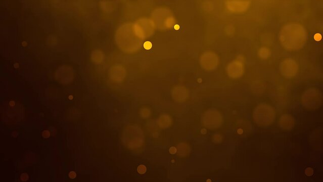 Goldene Lichtpunkte fliegen durch den Raum (Bokeh)
Animation, Hintergrund
