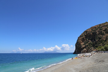 View of the coastline in the province of Gioiosa Marea