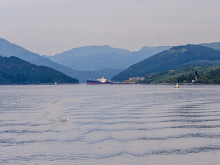 The famouis Waverley paddleboat steamer tour of Gare Loch and Loch Long from Dunoon, Scotland, UK