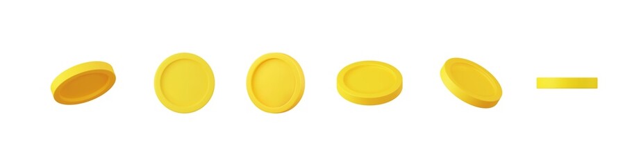 golden coin in different shape