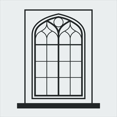 The window of an old Gothic church