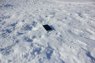 The Finding a lost phone. Find your lost phone. Raise smartphone. Someone else's smartphone on the...