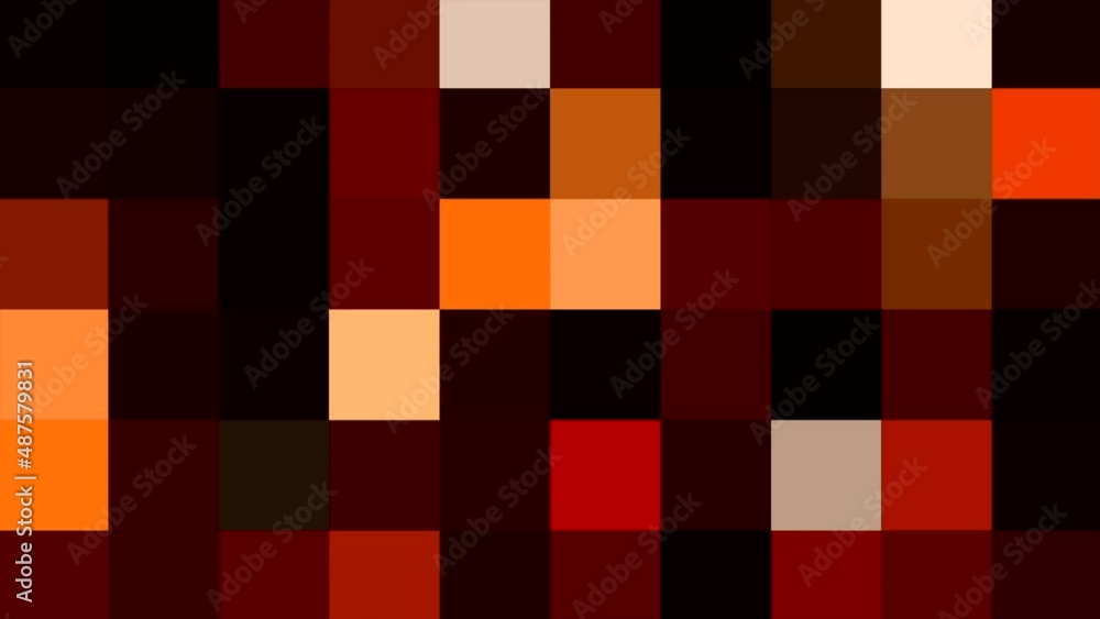 Aufkleber colored pixel squares create background. motion. background of flashing colorful squares. disco back