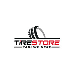 creative tire logo, tire store logo design vector illustration