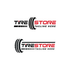 creative tire logo, tire store logo design vector illustration