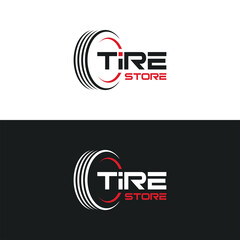 creative tire logo, tire store logo design vector illustration