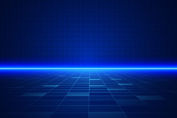 metaverse blue technology background template
