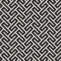 Vector seamless pattern. Repeating geometric elements. Stylish monochrome background design.