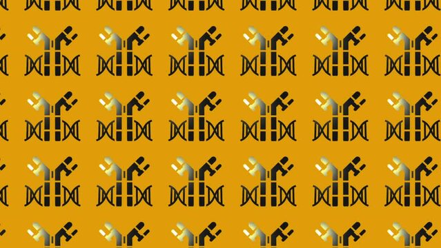 animation of black antibodies icon on yellow
