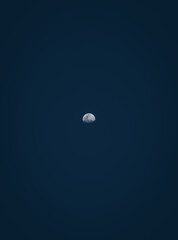 Moon in the blue night