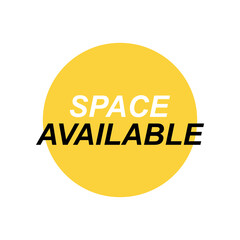 Vector Isolated Space Available Label