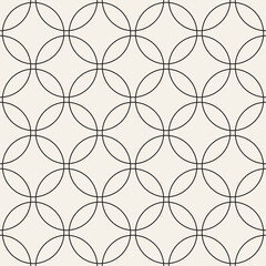 Vector seamless pattern. Repeating geometric elements. Stylish monochrome background design.
