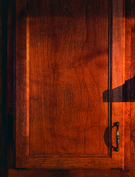 Kitchen Cupboard Door In Warm Sunlight