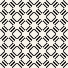 Vector seamless pattern. Repeating geometric elements. Stylish monochrome background design.