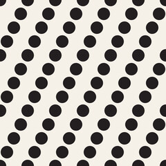 Vector seamless pattern. Repeating geometric elements. Stylish monochrome background design.