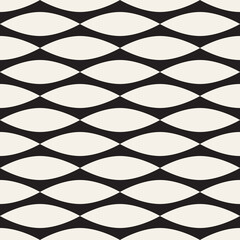 Naklejka premium Vector seamless pattern. Repeating geometric elements. Stylish monochrome background design.