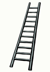 Vector drawing of high ladder