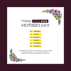  Happy Mothers Day Social Media Post Design Template.