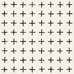 Vector seamless pattern. Repeating geometric elements. Stylish monochrome background design.