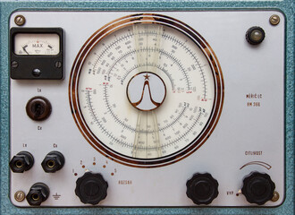 Old measuring device with analog measuring indicator
