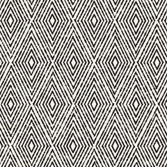 Obraz premium Vector seamless pattern. Repeating geometric elements. Stylish monochrome background design.