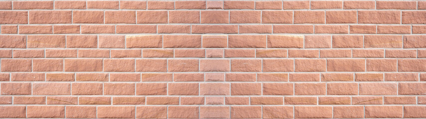 Brown rustic brick sandstone wall brickwork stonework masonry texture background banner panorama