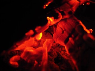 fire in the fireplace