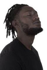 A portrait of a handsome African American man.