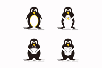 set of penguin logo, reference for your logo