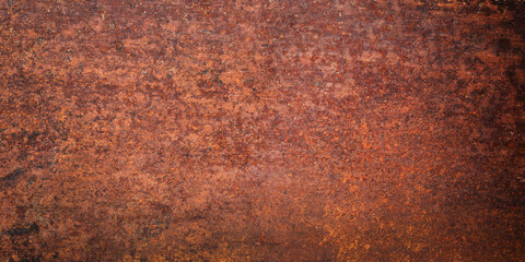 empty rusty metal plate, old iron background