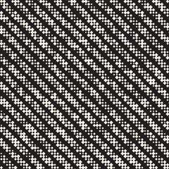 Vector seamless pattern. Repeating geometric elements. Stylish monochrome background design.