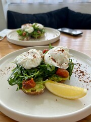 salad with avocado and eggs