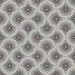 Vector seamless pattern. Repeating geometric elements. Stylish monochrome background design.