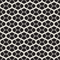 Vector seamless pattern. Repeating geometric elements. Stylish monochrome background design.