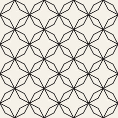 Fototapeta premium Vector seamless pattern. Repeating geometric elements. Stylish monochrome background design.