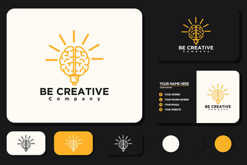 Naklejka premium brain logo design, reference logo for your business