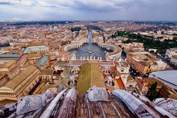 Obraz premium autumn in the Dolomites in Italy aerial views of the Mountains