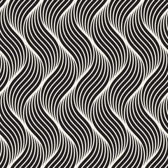 Fototapeta premium Vector seamless pattern. Repeating geometric elements. Stylish monochrome background design.