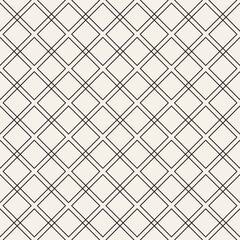 Vector seamless pattern. Repeating geometric elements. Stylish monochrome background design.