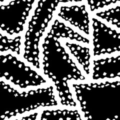 Seamless pattern. Aboriginal ornament. Folk wallpaper. Shapes, spots backdrop. Indigenous background. Tribal motif. Ethnic mosaic. Digital paper, textile print, web design. Vector artwork.