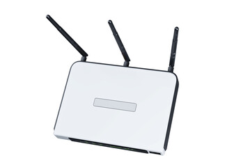internet router 3d model isolated on white background 