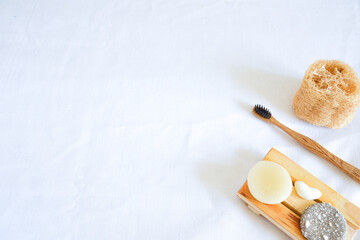 zero waste products on white background