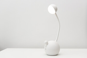 White lamp on table